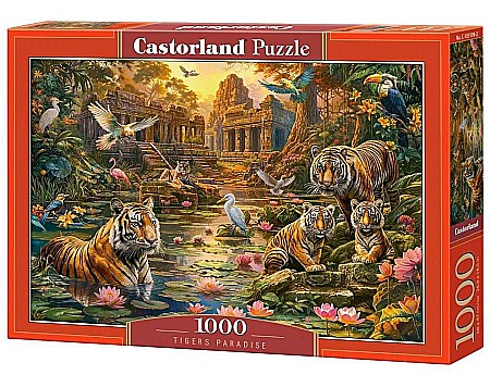Puzzle - Puzzle 1000 piese Tigers Paradise Castorland 105199
