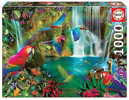 Puzzle 1000 piese - Puzzle 1000 piese Tropical Parrots 18457