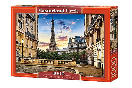 Puzzle 1000 piese - Puzzle 1000 piese Walk in Paris at Sunset 104925 Castorland