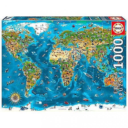 Puzzle 1000 piese - Puzzle 1000 piese Wonders of the World Educa 19022