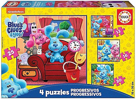 Puzzle 4 in 1 - Puzzle 12-16-20-25 piese Baby Blues Clues & You Educa 19398