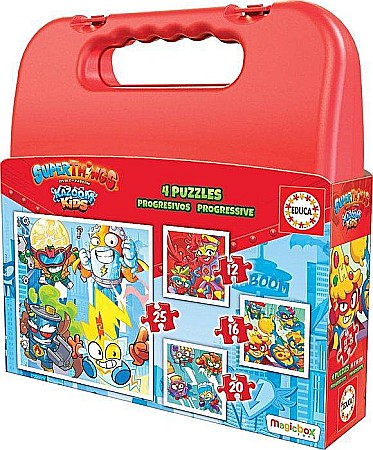 Puzzle 4 in 1 - Puzzle 12-16-20-25 piese Superthings Educa 19310