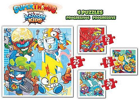 Puzzle 12-16-20-25 piese Superthings Educa 19310 [1]