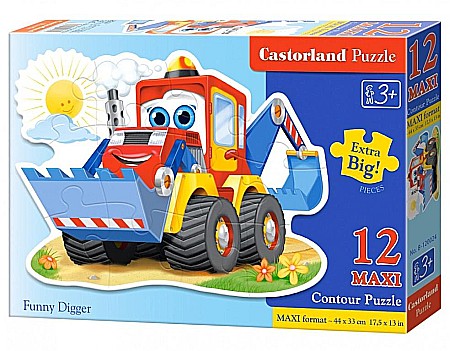 Puzzle - Puzzle 12 piese Maxi Funny Digger 120024