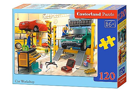 Puzzle 120 piese - Puzzle 120 piese Car Workshop Castorland 13531