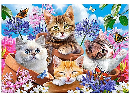 Puzzle 120 piese Kittens with Flowers - Castorland 13524 [1]