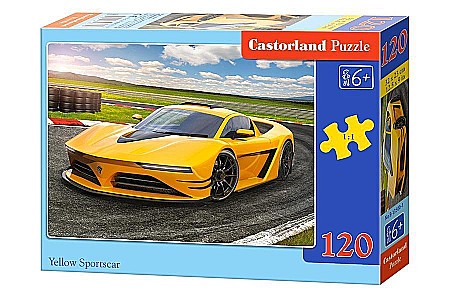 Puzzle 120 piese - Puzzle 120 piese Masina Sport Galbena 13500