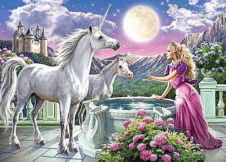 Puzzle 120 piese Printesa cu unicorni 13098 [1]