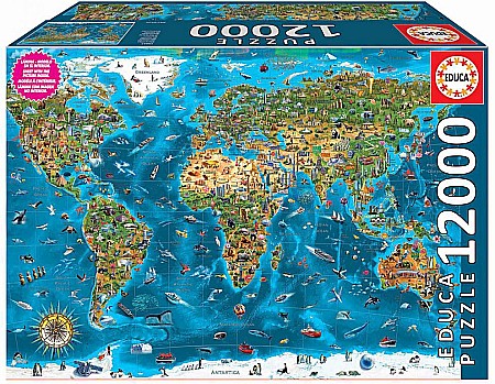 Puzzle - Puzzle 12000 piese Wonders of the World Educa 19057