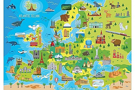 Puzzle 150 piese Map of Europe 18607 [1]