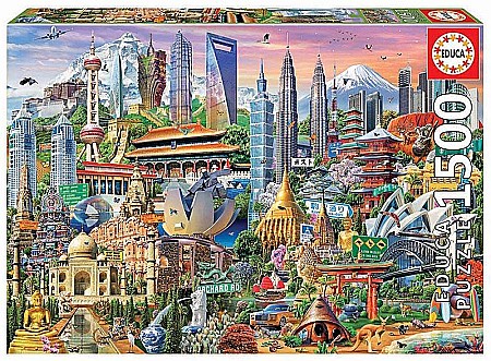 Puzzle 1500 piese - Puzzle 1500 piese Asia Landmarks 17979