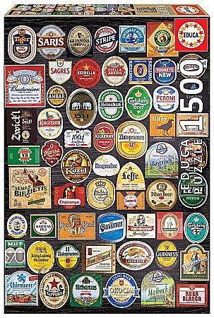 Puzzle 1500 piese - Puzzle 1500 piese Beer Labels Collage 18463