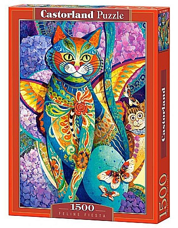 Puzzle 1500 piese - Puzzle 1500 piese Feline Fiesta 151448