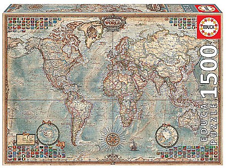 Puzzle 1500 piese - Puzzle 1500 piese Political Map of the World 16005
