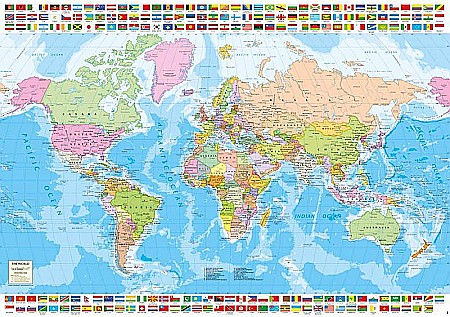 Puzzle 1500 piese Political Worldmap 18500 [1]
