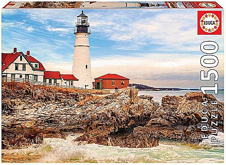 Puzzle 1500 piese - Puzzle 1500 piese Rocky Lighthouse 17978 Educa