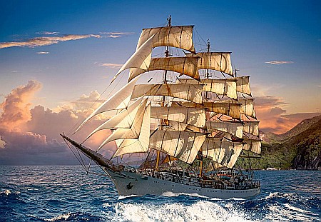 Puzzle 1500 piese Sailing at Sunset 151431 [1]