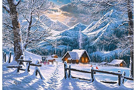 Puzzle 1500 piese Snowy Morning 151905 [1]