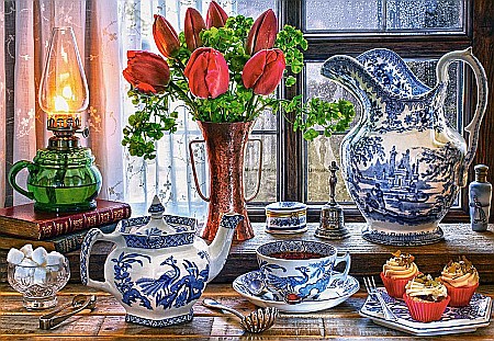 Puzzle 1500 piese Still Life with Tulips 151820 [1]