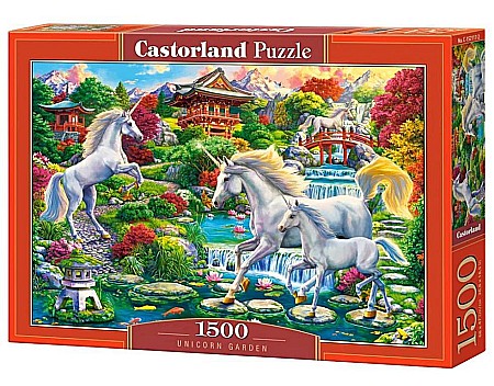 Puzzle 1500 piese - Puzzle 1500 piese Unicorn Garden 152117  Castorland