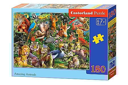 Puzzle 180 piese - Puzzle 180 piese Amazing Animals 18512 Castorland