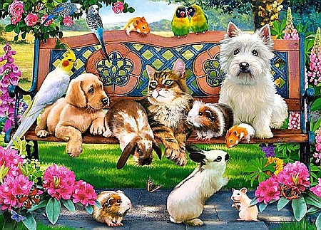 Puzzle 180 piese Animalute in Parc 18444 [1]