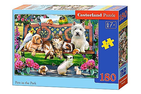 Puzzle 180 piese - Puzzle 180 piese Animalute in Parc 18444