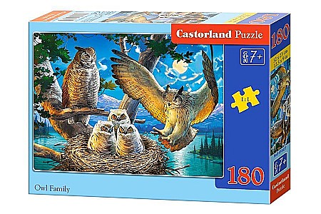 Puzzle 180 piese - Puzzle 180 piese Familie de Bufnite 18437