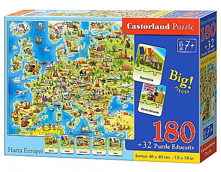 Puzzle - Puzzle 180 Piese Harta Europei E241