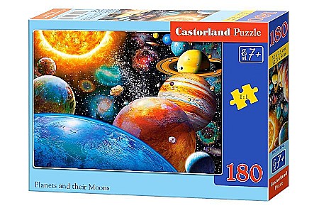 Puzzle 180 piese - Puzzle 180 piese Planete și Lunile lor 18345