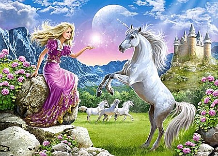 Puzzle 180 piese Prietenul meu Unicornul 18024 [1]