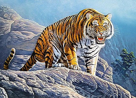 Puzzle 180 piese Tigru pe Piatra 18451 [1]