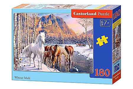 Puzzle 180 piese - Puzzle 180 piese Winter Melt 18505 Castorland
