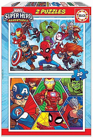 Puzzle 2 in 1 - Puzzle 2 in 1 Super Hero Adventures 18648