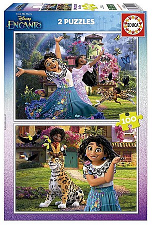 Puzzle 2 in 1 - Puzzle 2 x 100 piese Encanto Disney Educa 19201