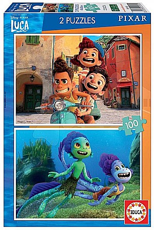 Puzzle 2 in 1 - Puzzle 2 x 100 piese Luca Educa 19181