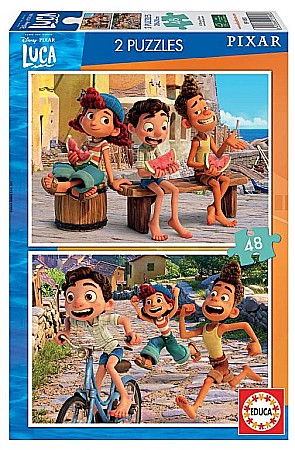 Puzzle 2 in 1 - Puzzle 2 x 48 piese Luca Educa 19180