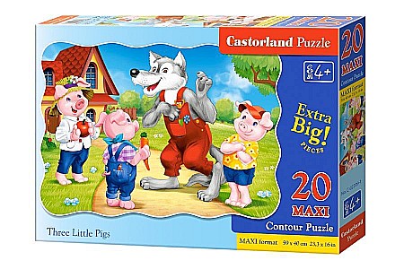 Puzzle - Puzzle 20 piese MAXI Cei Trei Purcelusi 2399