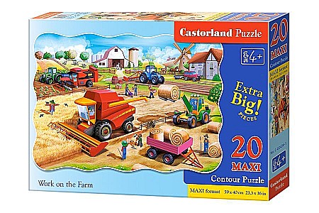 Puzzle 20 piese - Puzzle 20 piese MAXI Munca la Ferma 2436
