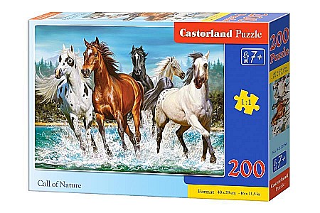 Puzzle cu 200 piese - Puzzle 200 piese Cai 222056