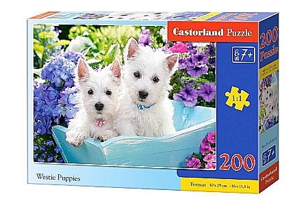 Puzzle cu 200 piese - Puzzle 200 piese Catelusi Westie 222032