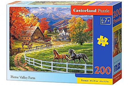 Puzzle cu 200 piese - Puzzle 200 piese Horse Valley Farms 222124