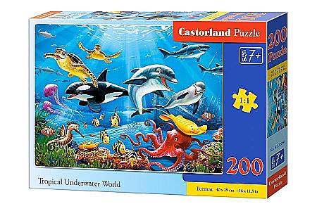 Puzzle cu 200 piese - Puzzle 200 piese Lumea Tropicala Subacvatica 222094