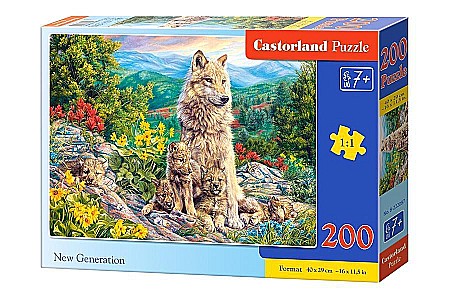 Puzzle cu 200 piese - Puzzle 200 piese Lupi 222087