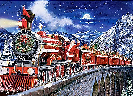 Puzzle 200 piese Santas Coming to Town 222254 Castorland [1]