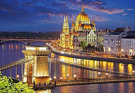Puzzle 2000 piese - Puzzle 2000 piese Budapest view at dusk 200405
