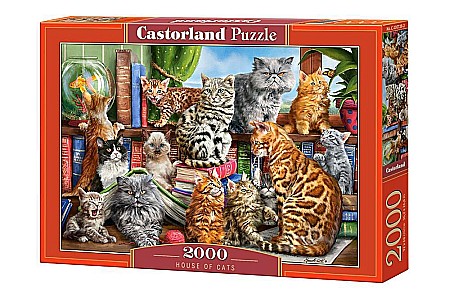 Puzzle 2000 piese - Puzzle 2000 piese Casa cu Pisici 200726