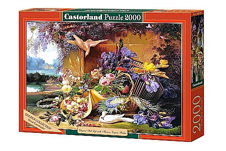 Puzzle 2000 piese - Puzzle 2000 piese Elegant Still Life with Flowers, Eugene Bidau 200276 Castorland