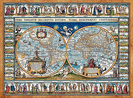 Puzzle 2000 piese Harta Lumii din 1639 200733 [1]