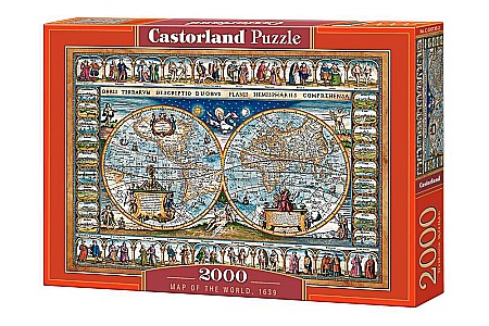 Puzzle 2000 piese - Puzzle 2000 piese Harta Lumii din 1639 200733